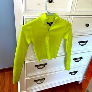 Misguided crop quarter zip